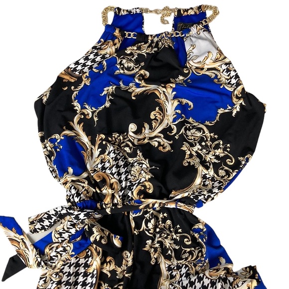 Thalia Sodi Wide Leg Chain Halter Neckline Jumpsuit - Picture 4 of 15